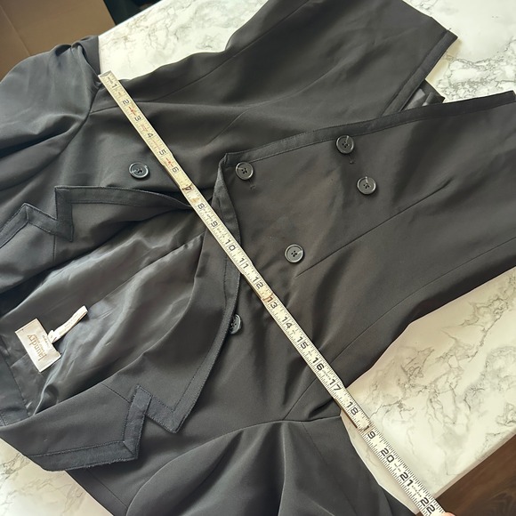 Laundry by Shelli Segal Black Ruched Sleeve Sharp Blazer Jacket Women's Size 6 - Picture 11 of 12